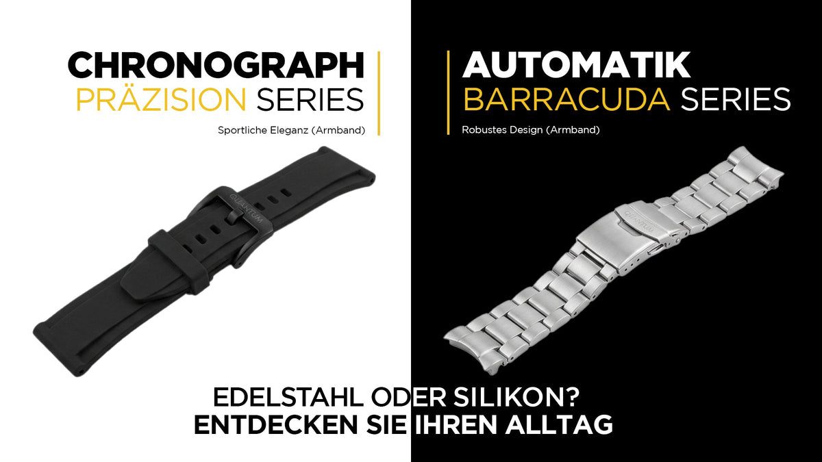 Edelstahl oder Silikon? Das perfekte Armband für Ihren Alltag - Quantum Watches DE